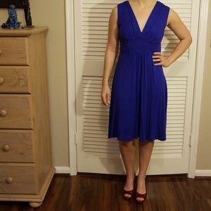 Soprano Cobalt Blue knit Vneck dress, Size S
